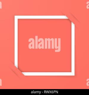 Retro pink Foto Rahmen mit Schatten. Vector Illustration. Stock Vektor