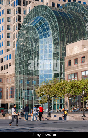 World Financial Center büro Gebäude im Finanzdistrikt von Manhattan. World Financial Center. Wintergarten Atrium Brookfield auf die N Stockfoto