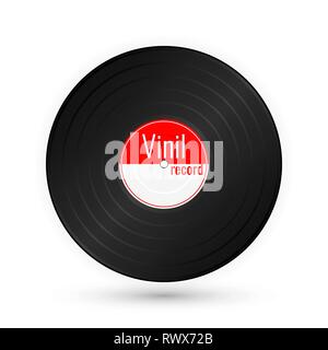 Vinyl Musik aufzeichnen. Vintage gramophone Disc. Vector Illustration. Stock Vektor