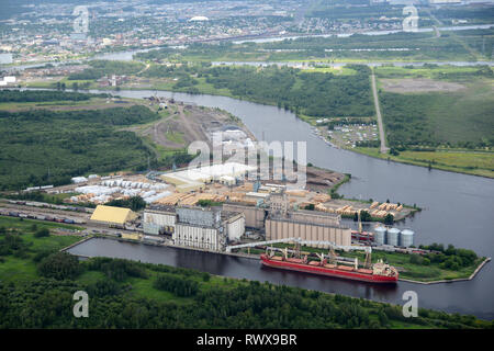 Antenne, Superior/Missioin Terminals, Thunder Bay, Ontario Stockfoto