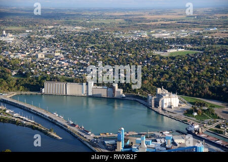 Antenne, Parrish & Heimbecker Grain Handling, Goderich, Ontario Stockfoto