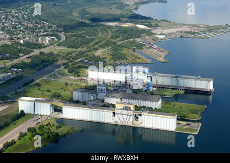 Antenne, Korn, Terminals, Thunder Bay, Ontario Stockfoto