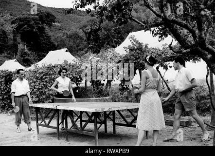 Italien, Lerici, Camping, 1951 Stockfoto