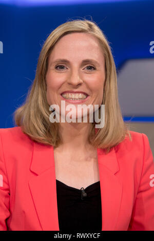 Köln, Deutschland. 06 Mär, 2019. Marie-Christine OSTERMANN (geschäftsfrau), Porträt, Porträt, Porträt, single Bild, single Motiv, "aischberger", Talk Show, WDR/ARD, 06.03.2019. | Verwendung der weltweiten Kredit: dpa/Alamy leben Nachrichten Stockfoto