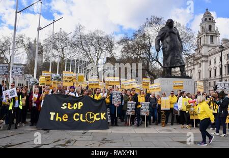 Westminster, London, Großbritannien. 7. März 2019. Protest Für Orkambi, Cystic Fibrosis Trust. Houses of Parliament, Parliament Square, Westminster, London. UK Credit: michael melia/Alamy Live News Stockfoto