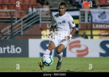 SP - Sao Paulo - 07/03/2019 - Brasilien 2019, Santos vs Amerika-RN-derliz Gonzalez Santos Spieler während der Partie gegen Amerika - RN an Pacaembu-stadion für die Copa do Brasil 2019 Meisterschaft. Foto: Marcello Zambrana/AGIF Stockfoto