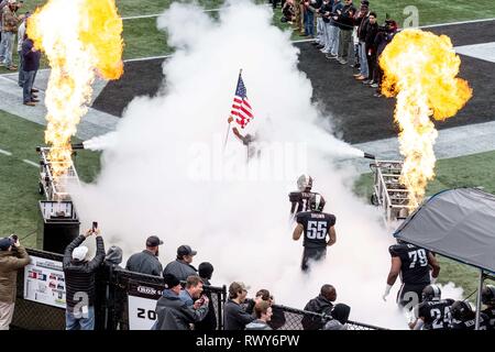 Birmingham, Alabama, USA. 16 Feb, 2019. Alabama gespielt Wirt zu Woche 2 des Eröffnungs-Allianz der American Football Saison. Birmingham Eisen und der Salt Lake City Hengste spielte am historischen Legion Field. Die Birmingham Eisen, die in der militärischen und First Responder während ihrer'S Service alute' Spiel geehrt. Eisen bildet Comeback mit 12-9 gewinnen. Quelle: Jeremy Raines/ZUMAPRESS.com/Alamy leben Nachrichten Stockfoto