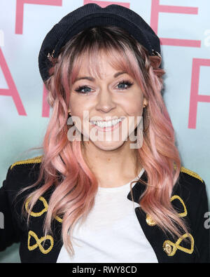 WESTWOOD, Los Angeles, CA, USA - MÄRZ 07: Geiger Lindsey Stirling kommt an der Los Angeles Premiere von lionsgate's 'fünf Fuß Apart' im Fox Bruin Theater am 7. März 2019 in Westwood, Los Angeles, Kalifornien, USA. (Foto von Xavier Collin/Image Press Agency) Stockfoto