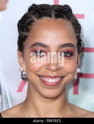 WESTWOOD, Los Angeles, CA, USA - 07. März: Schauspielerin Hayley Gesetz kommt an der Los Angeles Premiere von lionsgate's 'fünf Fuß Apart' im Fox Bruin Theater am 7. März 2019 in Westwood, Los Angeles, Kalifornien, USA. (Foto von Xavier Collin/Image Press Agency) Stockfoto