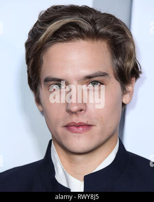 WESTWOOD, Los Angeles, CA, USA - 07. März: Schauspieler Dylan Sprouse kommt an der Los Angeles Premiere von lionsgate's 'fünf Fuß Apart' im Fox Bruin Theater am 7. März 2019 in Westwood, Los Angeles, Kalifornien, USA. (Foto von Xavier Collin/Image Press Agency) Stockfoto