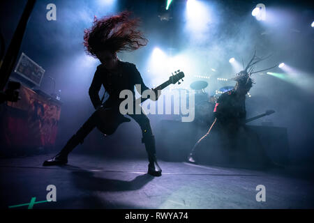 Norwegen, Bergen - März 7, 2019. Die schwedische Heavy Metal Band Avatar führt ein Live Konzert an der USF Verftet in Bergen. (Foto: Gonzales Foto - Jarle H. Moe). Credit: Gonzales Foto/Alamy leben Nachrichten Stockfoto