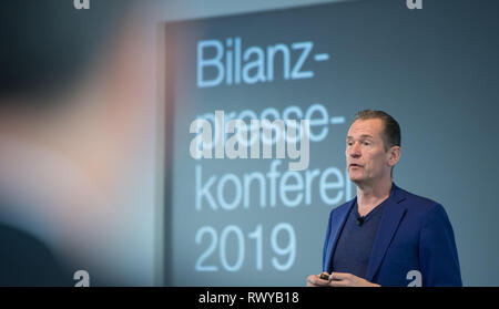 Vorsitzender der Geschäftsführung Dr. Mathias Doepfner Jahrespressekonferenz 2019 der Axel Springer SE in Berlin, Deutschland am 07.03.2019. | Verwendung weltweit Stockfoto