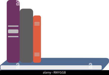 Vektor der Bücher auf dem Regal mit Kopie Raum Stock Vektor