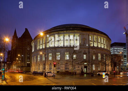 Rotunde kuppelbau Grad II Liste* Bibliothek Manchester Central Library der Hauptsitz der Stadt und Informationen Service auf dem Petersplatz Stockfoto