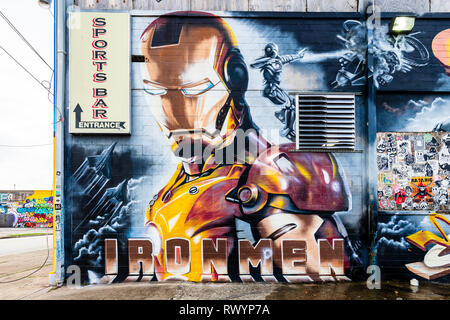 Graffiti durch einige talentierte Künstler in der Innenstadt von Houston, TX Stockfoto