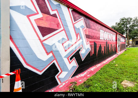Graffiti durch einige talentierte Künstler in der Innenstadt von Houston, TX Stockfoto