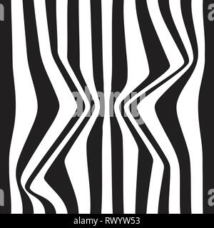 Gestreifte nahtlose Abstrakt Hintergrund. Schwarz und Weiß Zebra drucken. Vector Illustration.eps 10. Stock Vektor