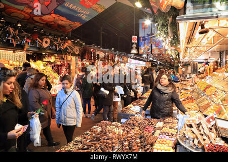 Mercat de la Boqueria, La Rambla, Barcelona Stockfoto