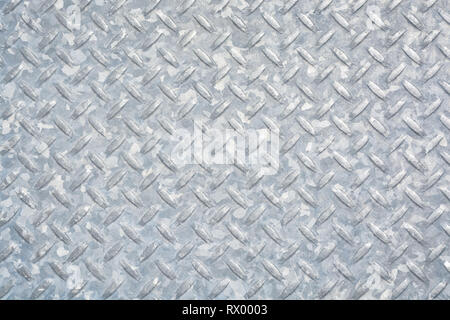 Checkered Metallplatte. Grundy metall Textur Hintergrund. Stockfoto