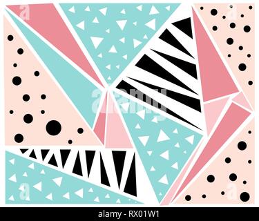 Farbe Pastell abstrakte Muster mit mehreren farbigen geometrischen Hintergrund Stock Vektor