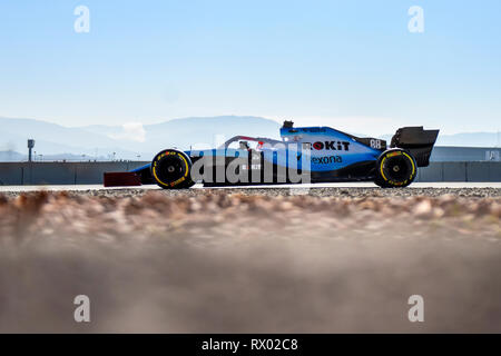 Montmelo, Barcelona - Spanien. 27 Uhr Februar 2019. Robert Kubica aus Polen fahren die (88) Rokit Williams Racing FW 42 Mercedes auf Spur während der F1 Winter Stockfoto