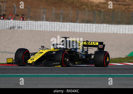 Montmelo, Barcelona - Spanien. 28 Uhr Februar 2019. Daniel Ricciardo von Australien fahren die (3) Renault Sport Formel 1 Team RS 19 auf Spur während der F1-W Stockfoto