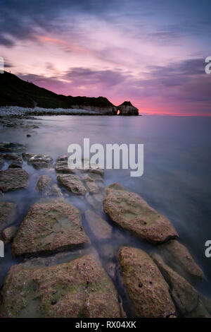 Sonnenuntergang auf Flamborough Head Stockfoto