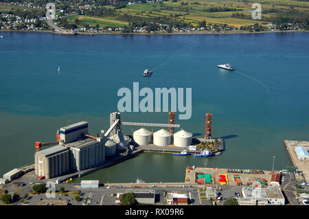 Antenne, Richardson Grain Terminal, Sorel-Tracy, Québec Stockfoto