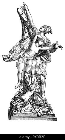 Perseus befreit Andromeda, sterben von Pierre Puget/griechischer Mythologie, Perseus, dem legendären Gründer von Mykene und der perseid Dynastie befreit Andromeda Stockfoto