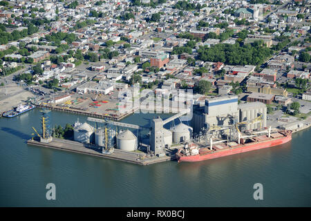 Antenne, Richardson Grain Terminal, Sorel-Tracy, Québec Stockfoto