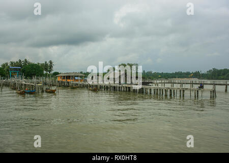 Tanjung Piai, die südlichste Spitze von Festland Asien, Pontian, Malaysia Stockfoto