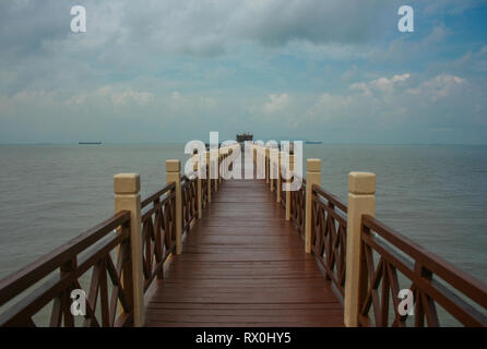 Tanjung Piai, die südlichste Spitze von Festland Asien, Pontian, Malaysia Stockfoto