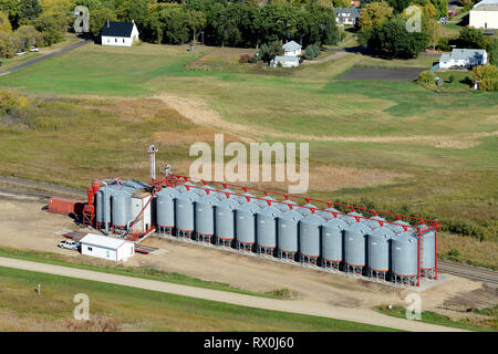 Antenne, Grain Handling, Buchanan, Saskatchewan Stockfoto