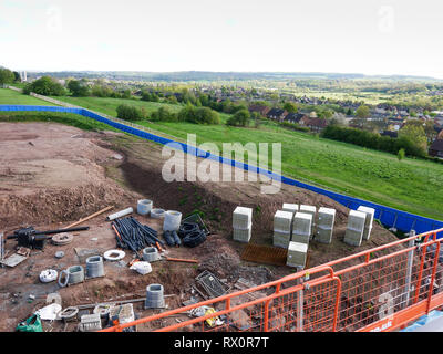 Bau von Thistley Hough, Reiterhof Penkhull, Stoke-on-Trent, Großbritannien. 2012 Stockfoto