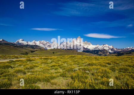 FITZ ROY, Argentinien. Die Bergkette in Patagonien ist einer der dramatischsten Teile der Anden in Südamerika, Stockfoto