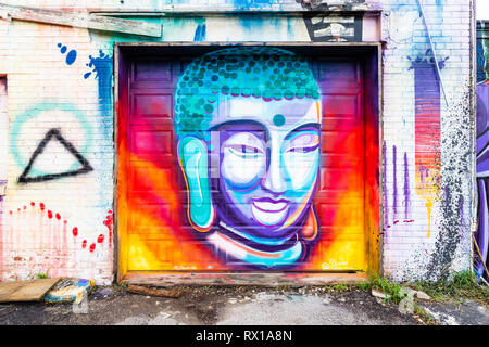 Graffiti durch einige talentierte Künstler in der Innenstadt von Houston, TX Stockfoto