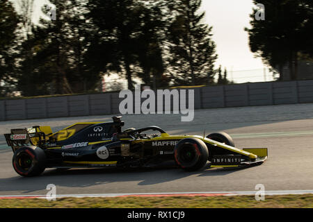 Barcelona, Spanien. 21. Februar 2019 - Nico Hulkenberg aus Deutschland mit 27 Renault F1 Team RS 19 am Anschluss während der F1-Test. Stockfoto