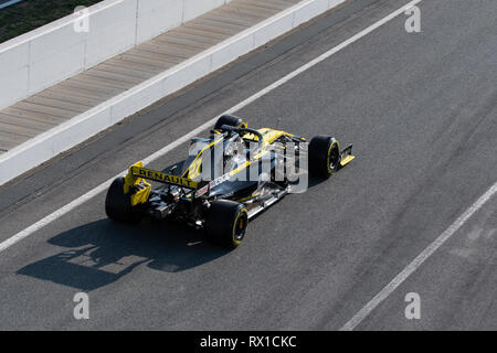 Barcelona, Spanien. 21. Februar 2019 - Nico Hulkenberg aus Deutschland mit 27 Renault F1 Team RS 19 am Anschluss während der F1-Test. Stockfoto