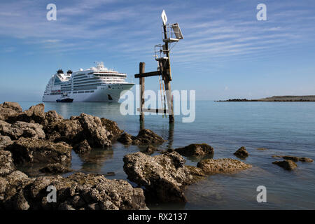 Bild von Tim Manschette - 25. Januar 2019 - Ankunft der Kreuzfahrtschiff Seabourn Encore in Nelson, Neuseeland Stockfoto