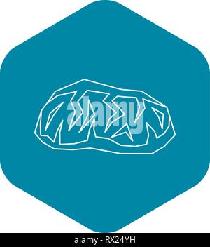 Gold-Bergbau-Symbol, Umriss-Stil Stock Vektor