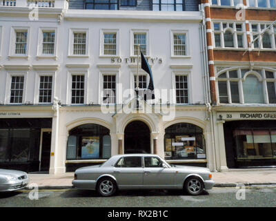 Sotheby's Hauptsitz in London Mayfair Bereich Stockfoto