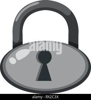 Ein Master Lock auf weißem Hintergrund Abbildung Stock Vektor