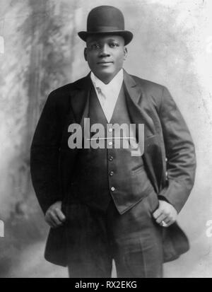 Jack Johnson, US-amerikanischer Boxer, 1909 Stockfoto