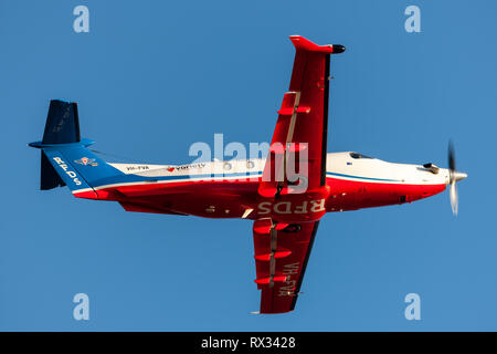 Royal Flying Doctors Service von Australien Pilatus PC-12 single engine Air Ambulance Flugzeuge vom Ad Stockfoto