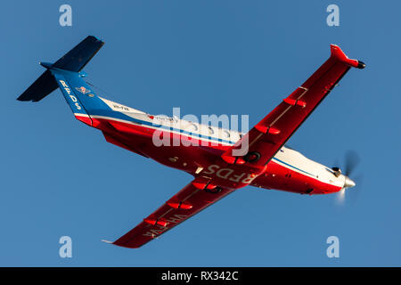 Royal Flying Doctors Service von Australien Pilatus PC-12 single engine Air Ambulance Flugzeuge vom Ad Stockfoto