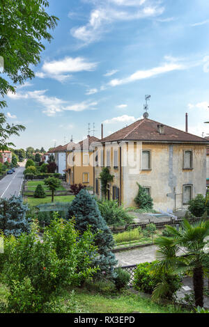 Arbeiten Dorf von Crespi d'Adda - Capriate San Gervasio, Bergamo/Italien - 15. Juni 2018. Stockfoto