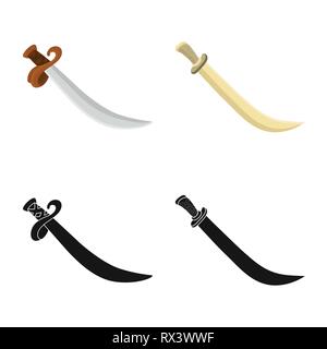 Kampf, krummsäbel, der Eroberer, Pirat, Power, alt, Mord, Griff, Soldat, Silber, Krieger, Stahl, Spiel, Rüstung, Sharp, Messer, Schwert, Dolch, Messer, Waffen, Sabre, mittelalterliche, Set, Vector, Icon, Illustration, isoliert, Sammlung, Design, Element, Grafik, Zeichen, Vektor, Vektoren, Stock Vektor