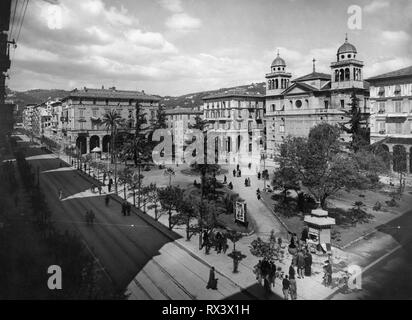 Brin Square und Madonna della Scorza, La Spezia, Ligurien, Italien, 1960 Stockfoto