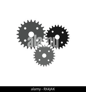 Zahnräder Symbol Vektor im modernen Stil für Web-, Grafik- und mobile Design. Einstellungen Zahnräder Symbol Vektor Stock Vektor
