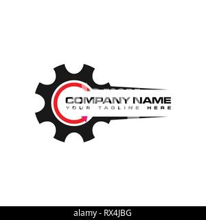 Industrial Gear mechanische logo Vektor Stock Vektor